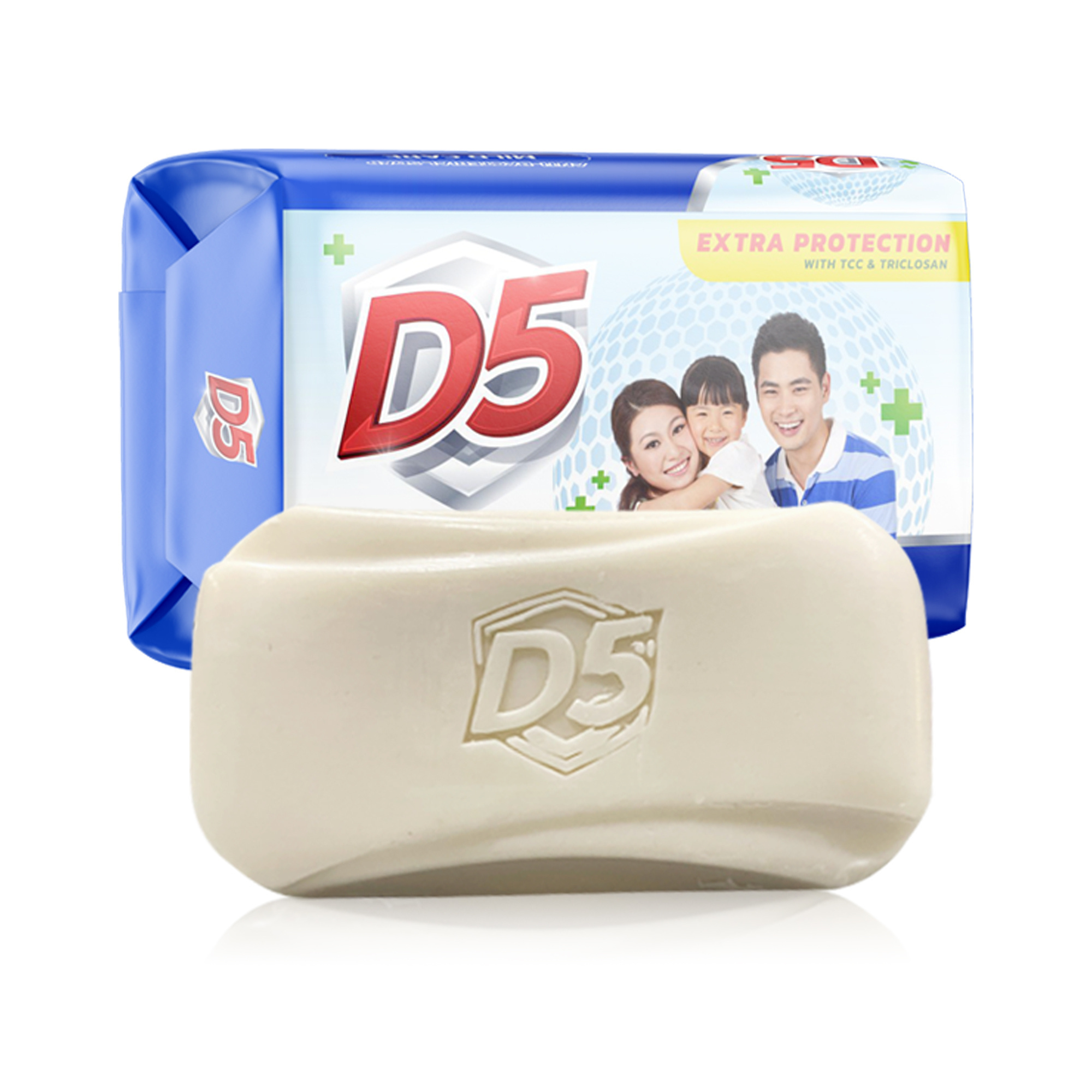 D5 Soap Mild Care Anti Bacterial Soap bar basic cleaning  and antiseptic palm oil base  for all skin type face and body use