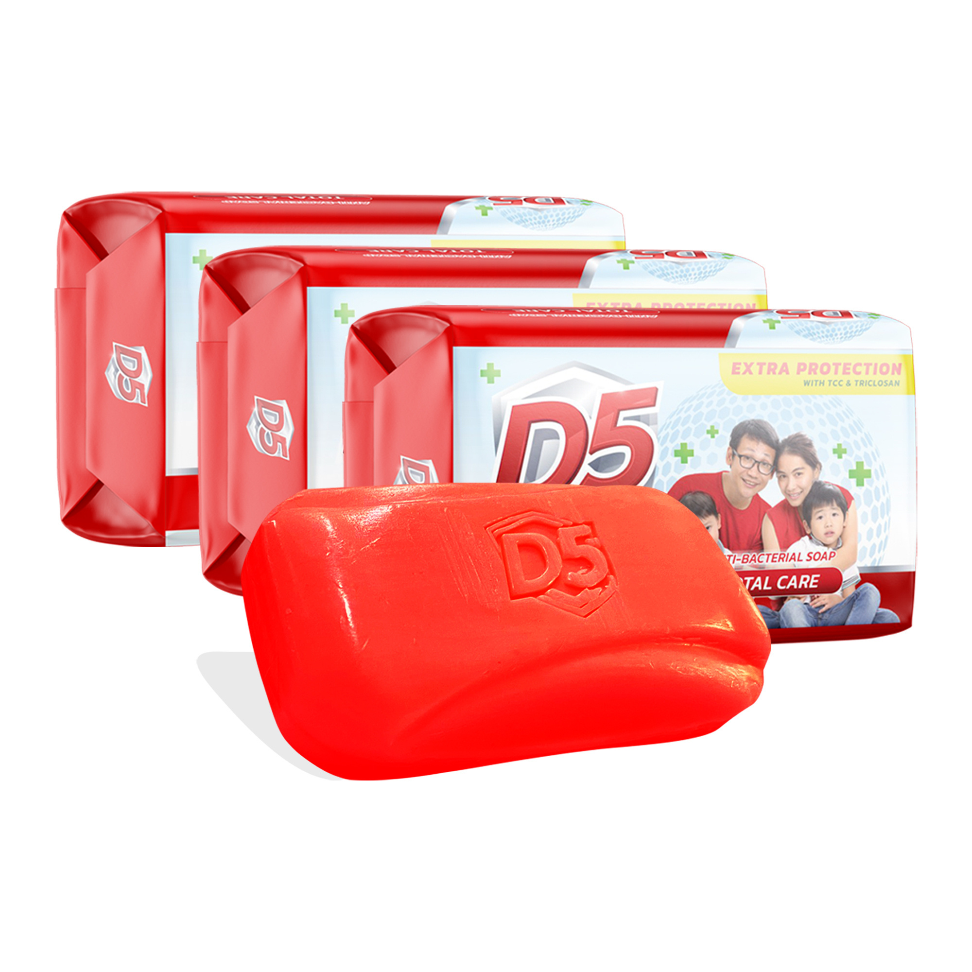 D5 Soap Total Care Anti Bacterial Soap antiseptic palm oil base for all skin face and body use