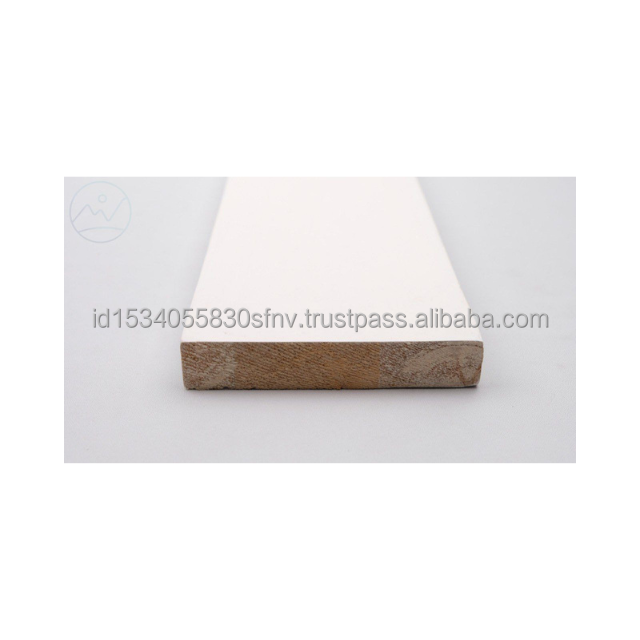 High Quality  White Prime Lining Board Wood Shiplap Moulding Wainscoating Wall Batten 16.66x139.7x1000MM