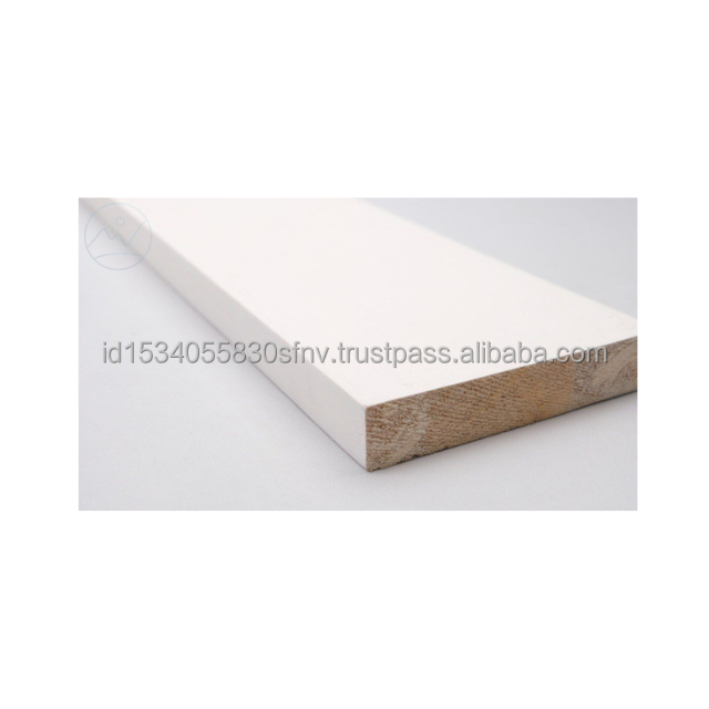 High Quality  White Prime Lining Board Wood Shiplap Moulding Wainscoating Wall Batten 16.66x139.7x1000MM