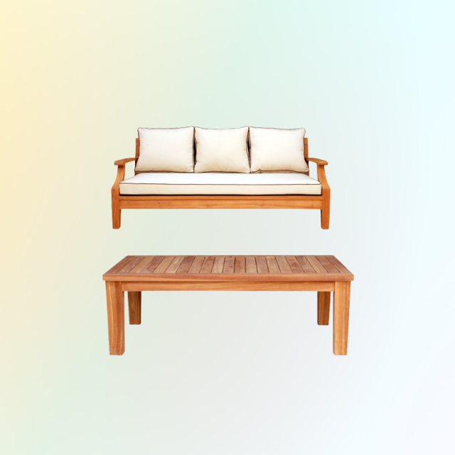 Elegant and Modern Minimalist Style Furniture Set from Indonesia: Indonesian Modern Wooden Sofa Set Furniture