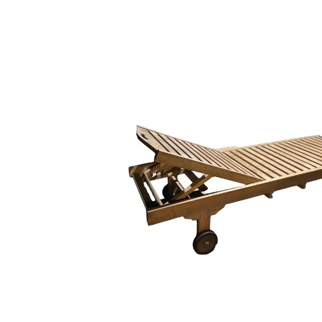 Patio Pool Side Wooden Chairs Relax Flat Pack Beach Pool Chairs Outdoor Sun Loungers