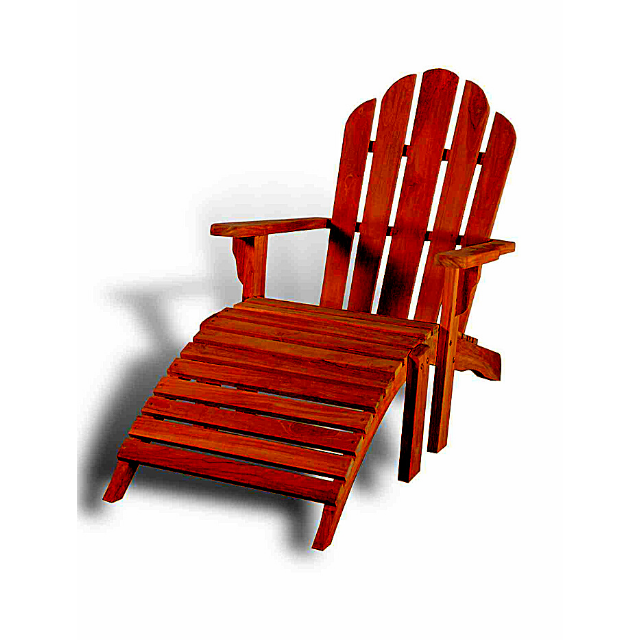 Customized Ottoman Beach Bench of Adirondack Garden Furniture from High Quality Indonesia Teak Wood