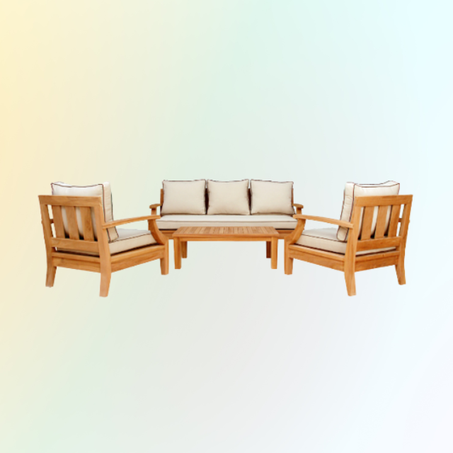 Elegant and Modern Minimalist Style Furniture Set from Indonesia: Indonesian Modern Wooden Sofa Set Furniture