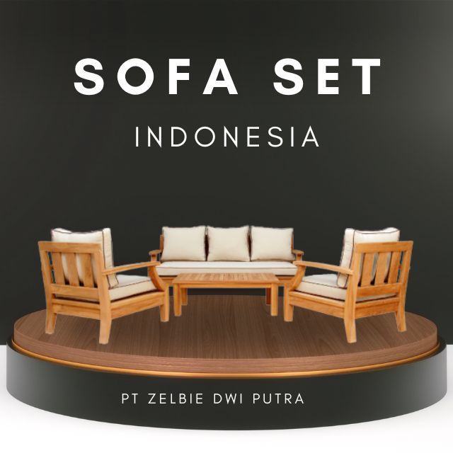 Elegant and Modern Minimalist Style Furniture Set from Indonesia: Indonesian Modern Wooden Sofa Set Furniture