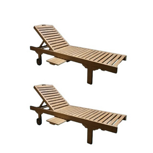 Patio Pool Side Wooden Chairs Relax Flat Pack Beach Pool Chairs Outdoor Sun Loungers