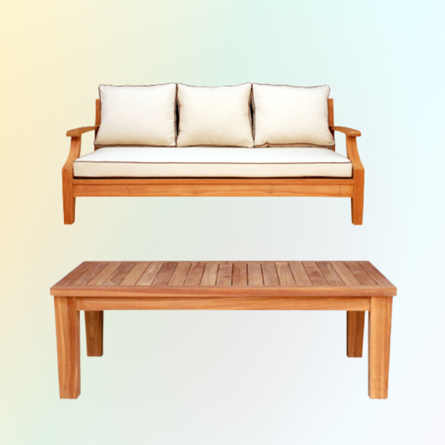 Elegant and Modern Minimalist Style Furniture Set from Indonesia: Indonesian Modern Wooden Sofa Set Furniture