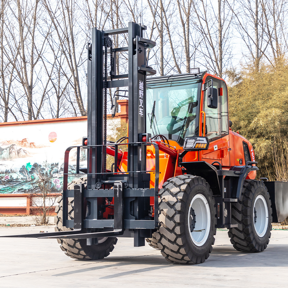 2023 heavy diesel off-road forklift 5 ton hengwang forklift diesel 5000kg diesel forklift for sale