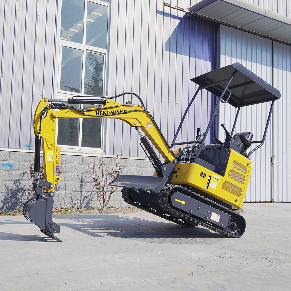 Hengwang Discount Mini Excavator 1.2t 1.7t crawler type small digger to dig trenches and turn soil