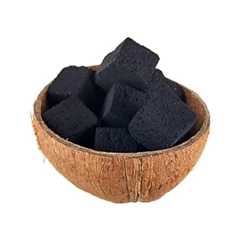 100% High Quality Export Oriented Wholesale Cheap Price Nature Coconut Hookah Square Shape Shisha Briket Charcoal From Indonesia