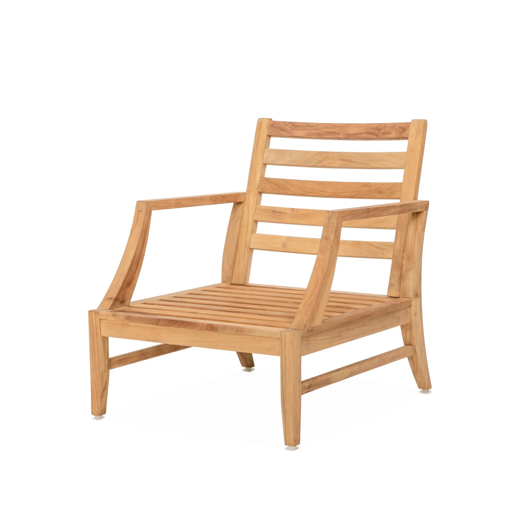 High Quality Teak Lounge Chair Patio Living Leisure Wooden Club Sofa for Outdoor Hotel Lounge Chair