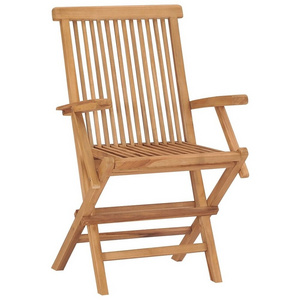 Solid Teak Wood Arm Folding Chair Wooden Chair Good Quality Teak Wood Folding Chair Wholesale Price