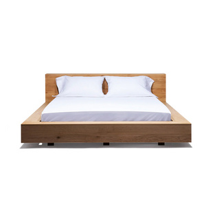 Indonesia teak wood bedroom furniture product high grade full solid wooden bedframe originally handmade