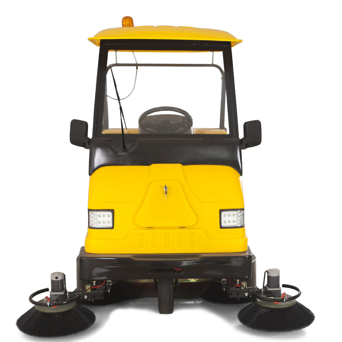 E800W Compact Ride on Floor Sweeping Machine Electric Road Sweeper with shade