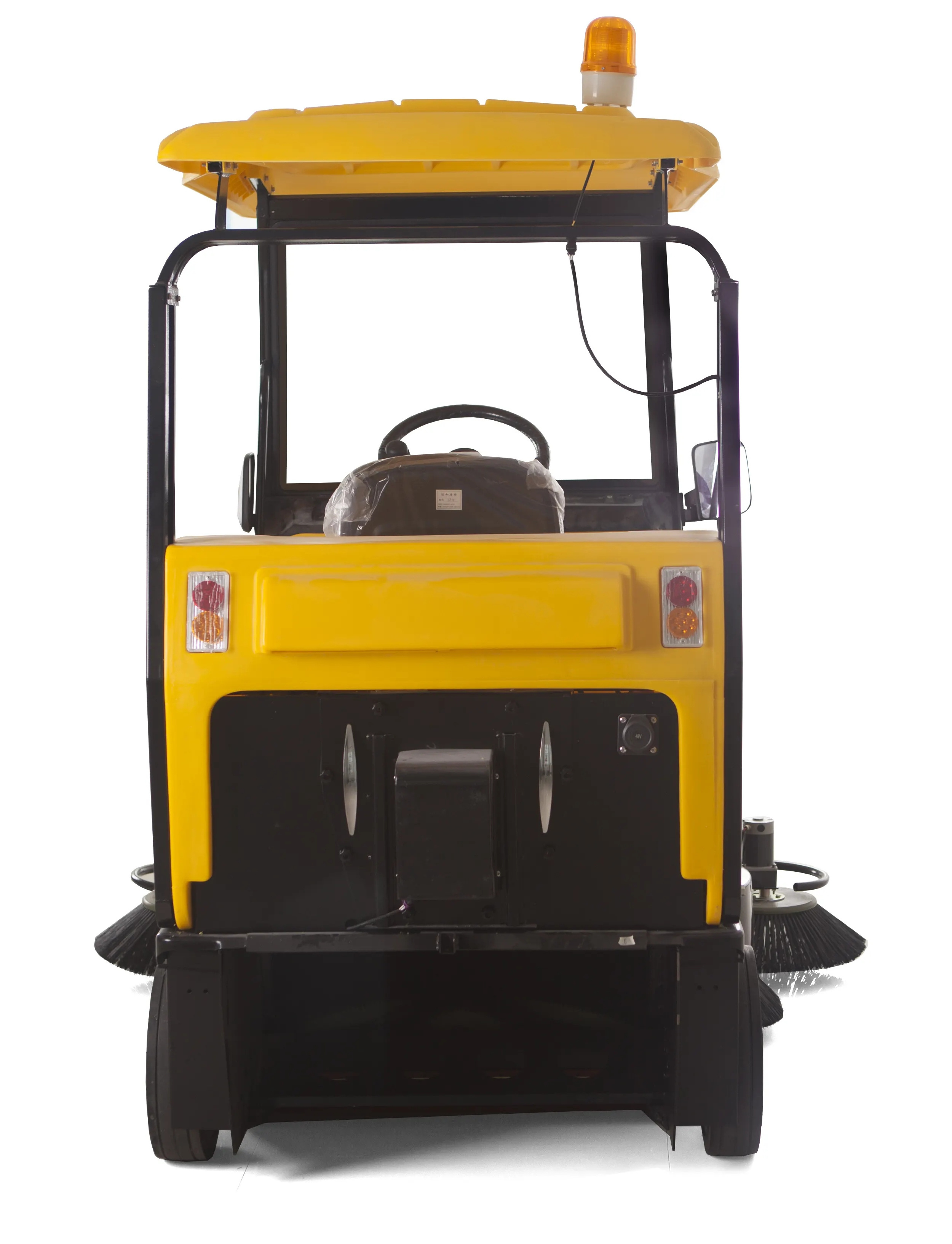 E800W Compact Ride on Floor Sweeping Machine Electric Road Sweeper with shade