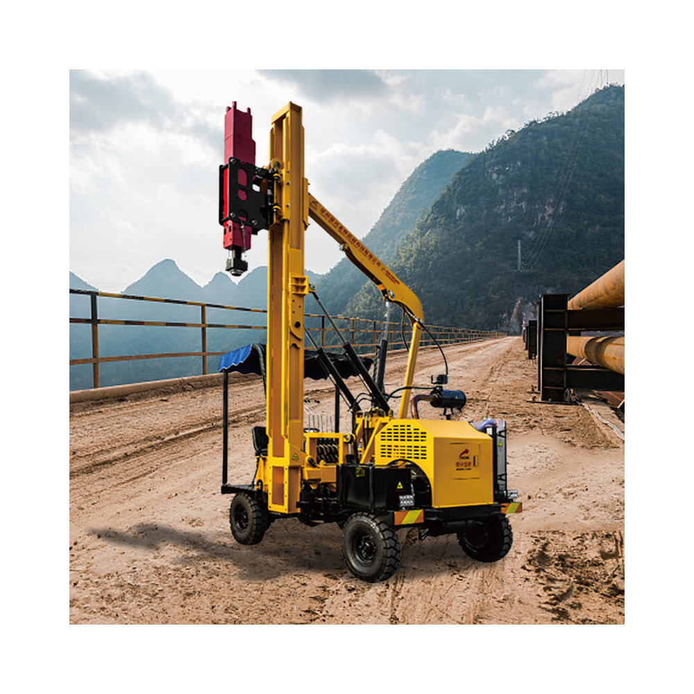 China New Mini Small Hydraulic Pile Drivers And Piling Machine For Construction Foundation To Press The Pile