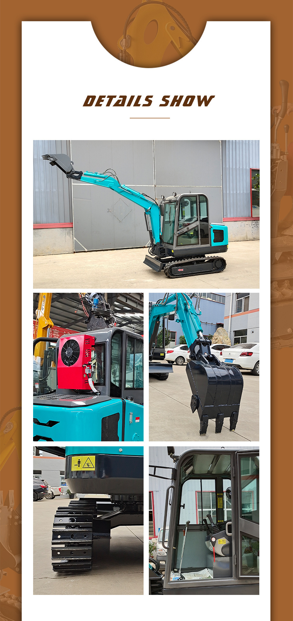 Indonesia FREE SHIPPING Mini Excavator 3.5 Ton EPA Farm Used New Crawler Digger Compact  Engine Excavator Machine Price