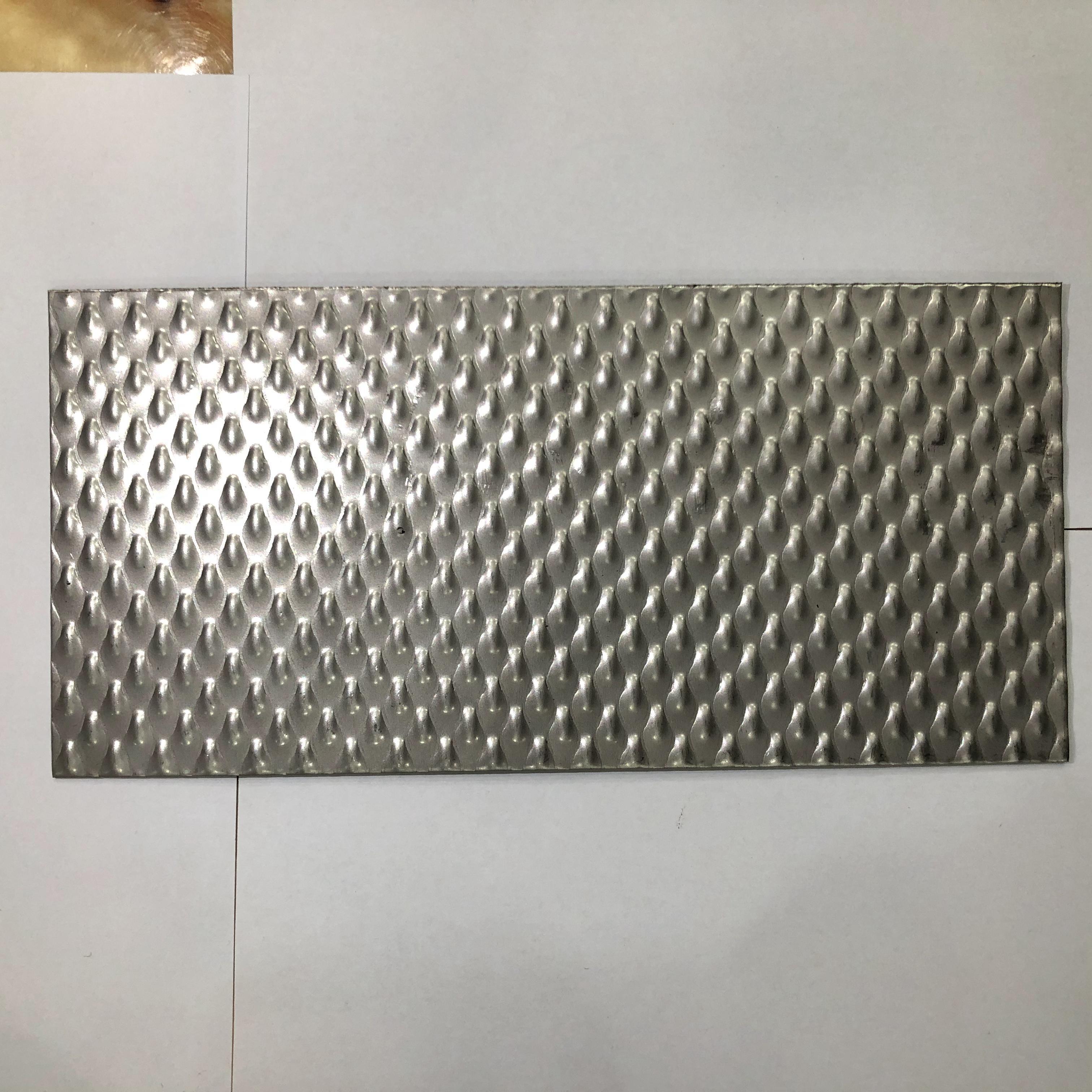 Hot Selling Embossed stainless steel plate hot rolled plaid 304 316L 430 diamond embossed stainless steel wall panel  From ina