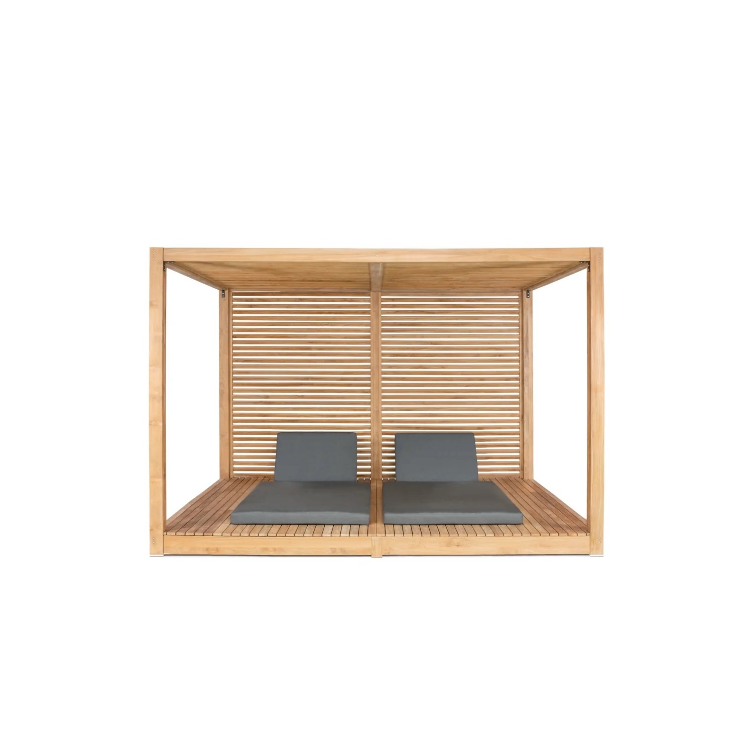 Patio Teak Wood Cabana slats  with Cushion Natural Finishing