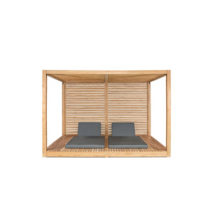 Patio Teak Wood Cabana slats  with Cushion Natural Finishing