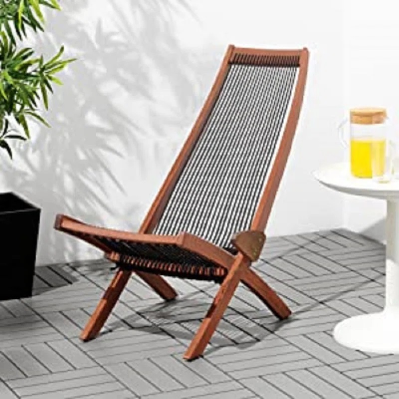 Outdoor Solid Wood Folding Adirondack Chair