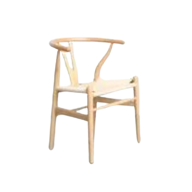 Premium quality Dining Wooden Chair Hans Wegner Y Chair With Fabric Woven Rush Seat and high grade teak wood from Indonesia