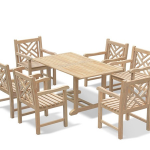 Cheap Teak Garden Dining Table and Chair set Furniture