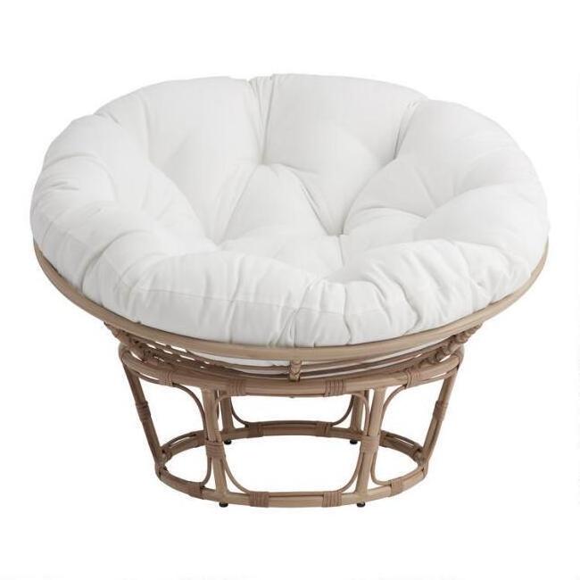 Comfortable Rattan Papasan Chair with Cushion Indonesia Furniture