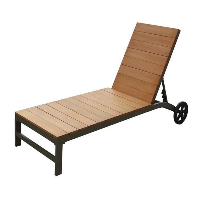 Durable Teak  Beach Sun Lounger Outdoor Furniture