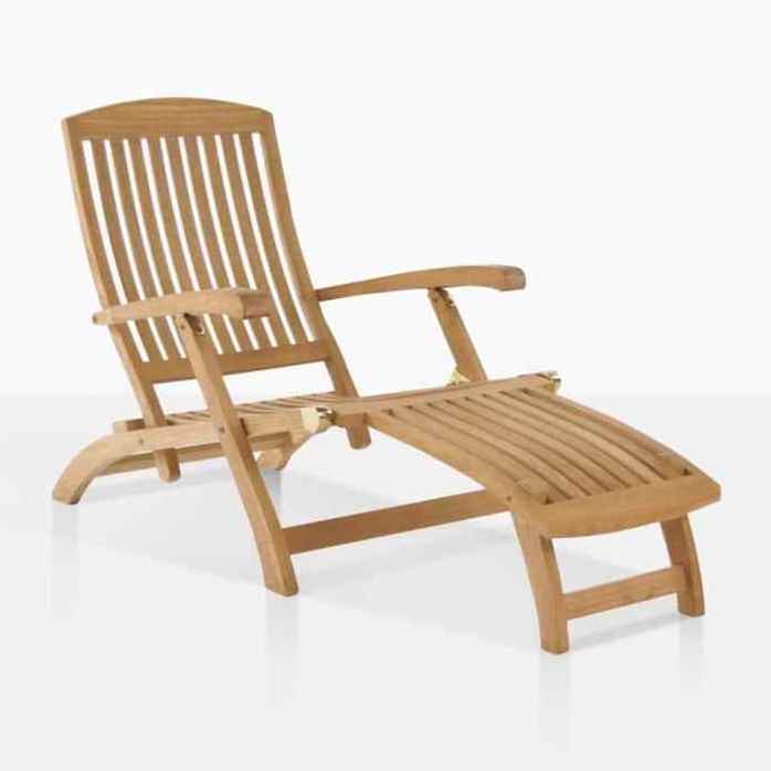 Teak Sun Loungers with Arm rest Outdoor Pool Furniture