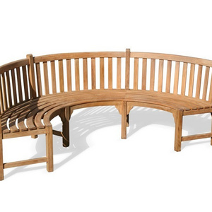 High Quality Teak Curved Garden Bench Semi Circle Furniture