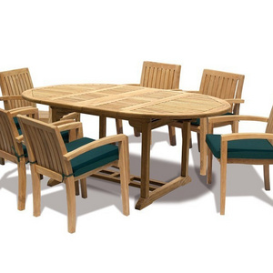 Cheap Price Solid Dining Table Set Outdoor Furniture