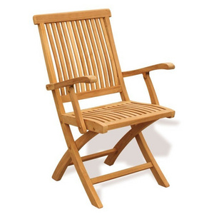 100% Teak Wood pool Folding chair with arm Furniture