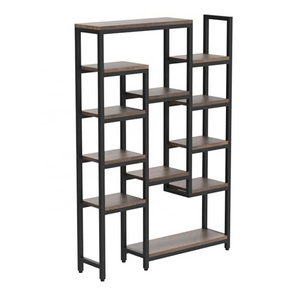 Bookcase 6 Tier Bookshelf Storage Rack with Open Shelves Bookcase Metal Bookshelf for Living Room, Bedroom, Office