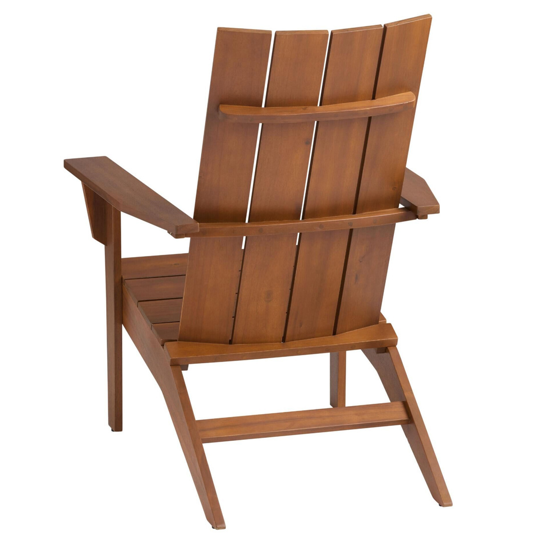 Teak Solid Wood Modern Slatted Chair With Armrest And Long Backrest For Outdoor Patio Chair Contemporary Style