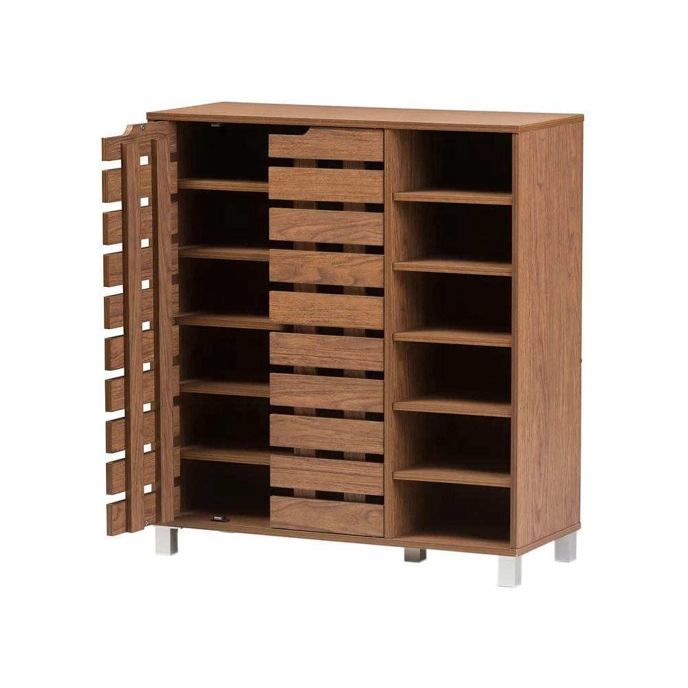 Shoe Rack Storage Cabinet Solid Teak Wood With Natural Finish Labuan