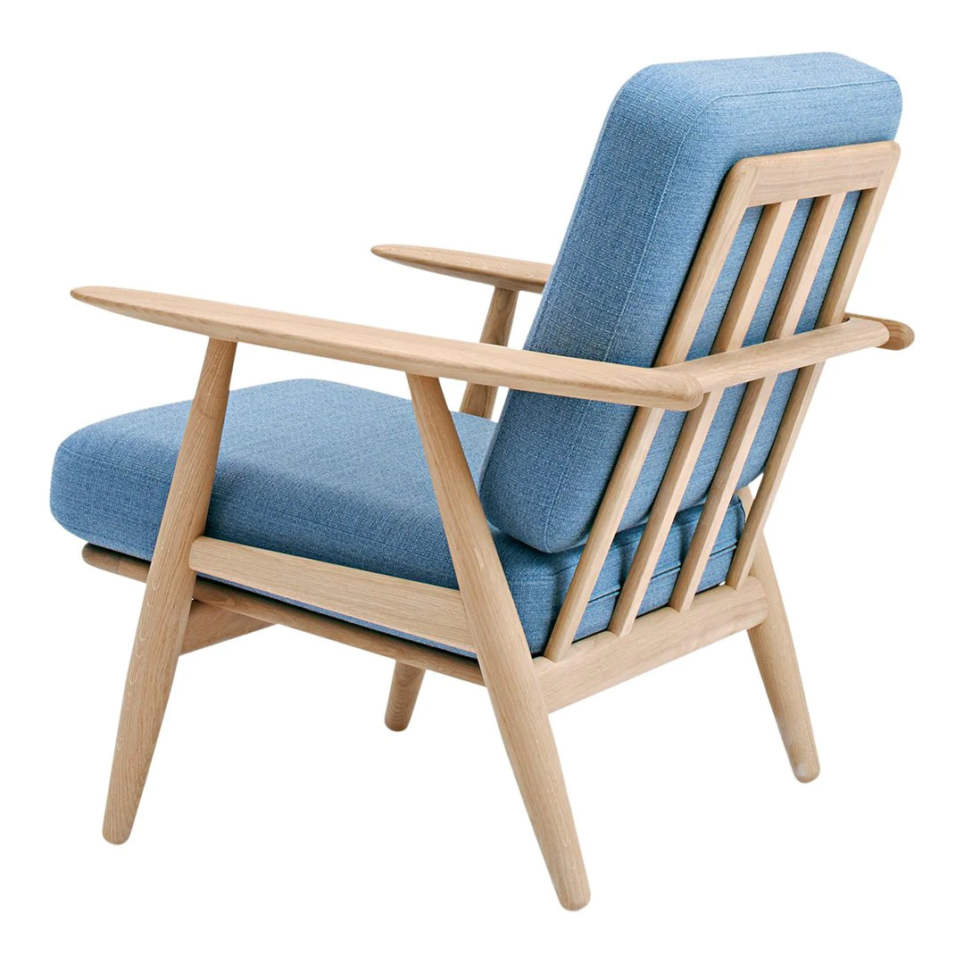 Teak Solid Wood Outdoor Leisure Chair With Armrest And Backrest Slatted Design With Foam Fabric Cushion