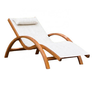 Sun Lounger Modern Outdoor Furniture Premium Solid Teak Wood New Design  Seat Beach and Swimming Pool