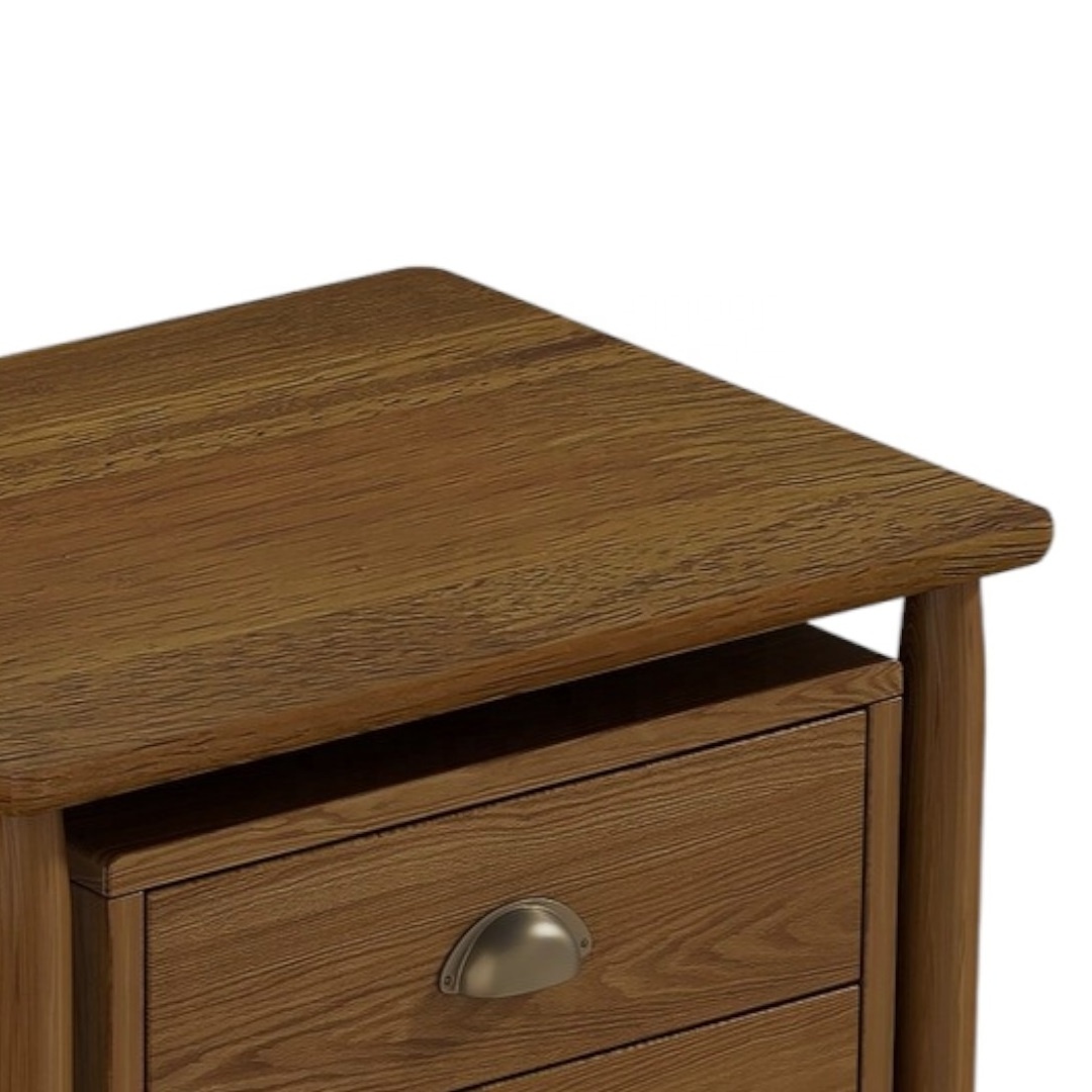 Modern Dark Brown Nightstand With Drawer Solid Teak Wood A Good Attractive Simple and the greatest price.