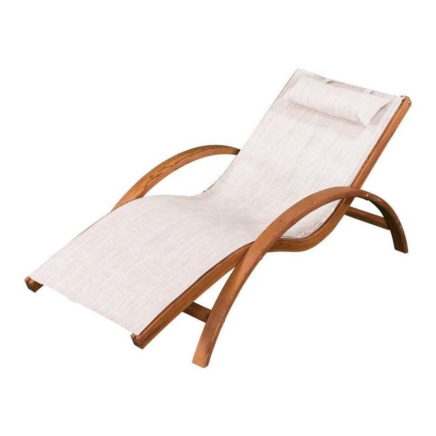 Sun Lounger Modern Outdoor Furniture Premium Solid Teak Wood New Design  Seat Beach and Swimming Pool