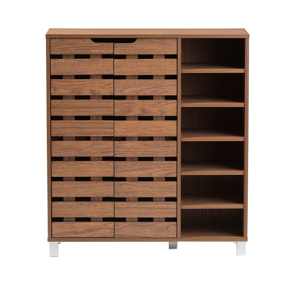 Shoe Rack Storage Cabinet Solid Teak Wood With Natural Finish Labuan