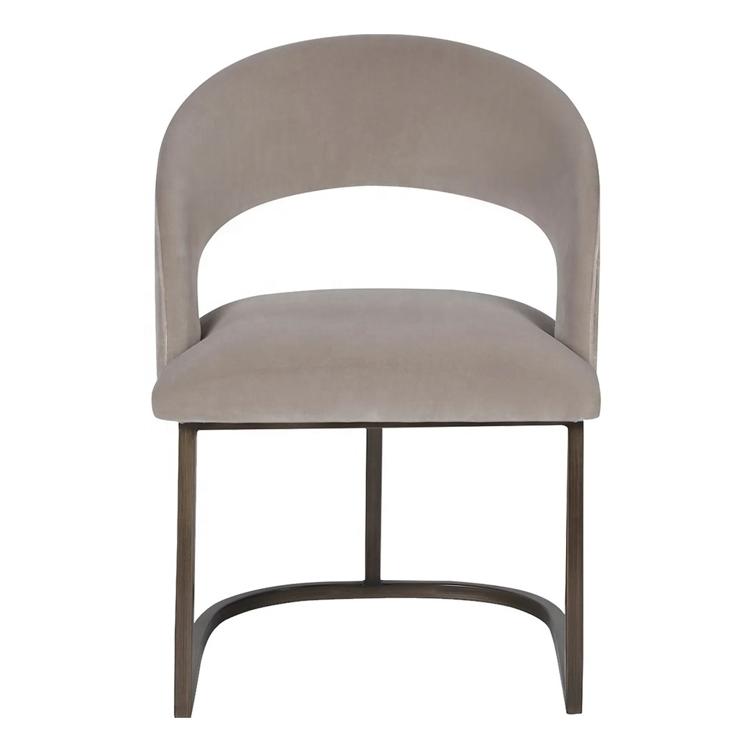 Dining Chair Modern Metal Design With Upholstery For Dining Room Furniture Labuan