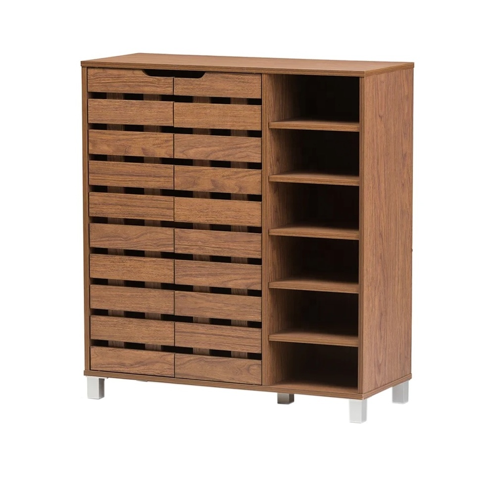 Shoe Rack Storage Cabinet Solid Teak Wood With Natural Finish Labuan