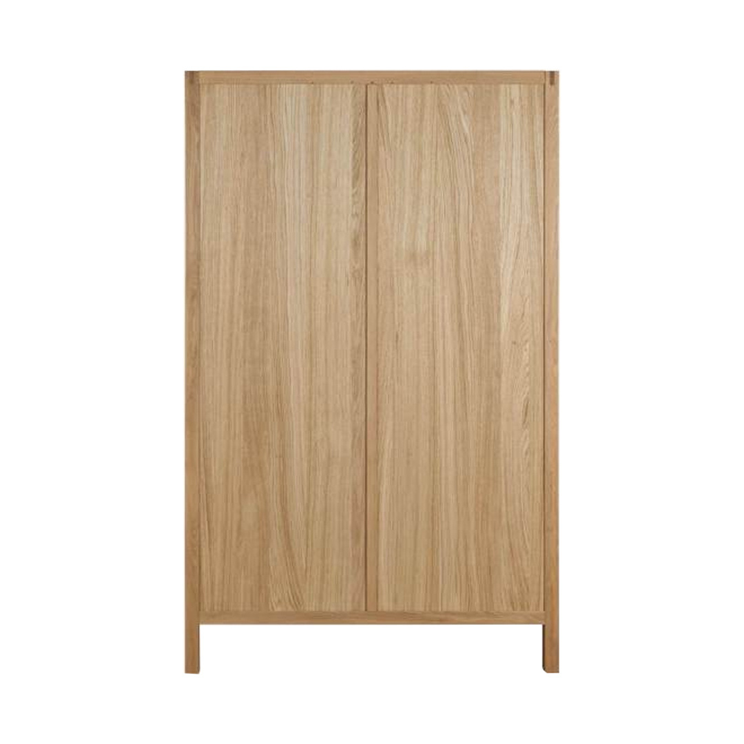 Wardrobe Modern Design Solid Teak Wood Dark Brown Natural Finish Furniture