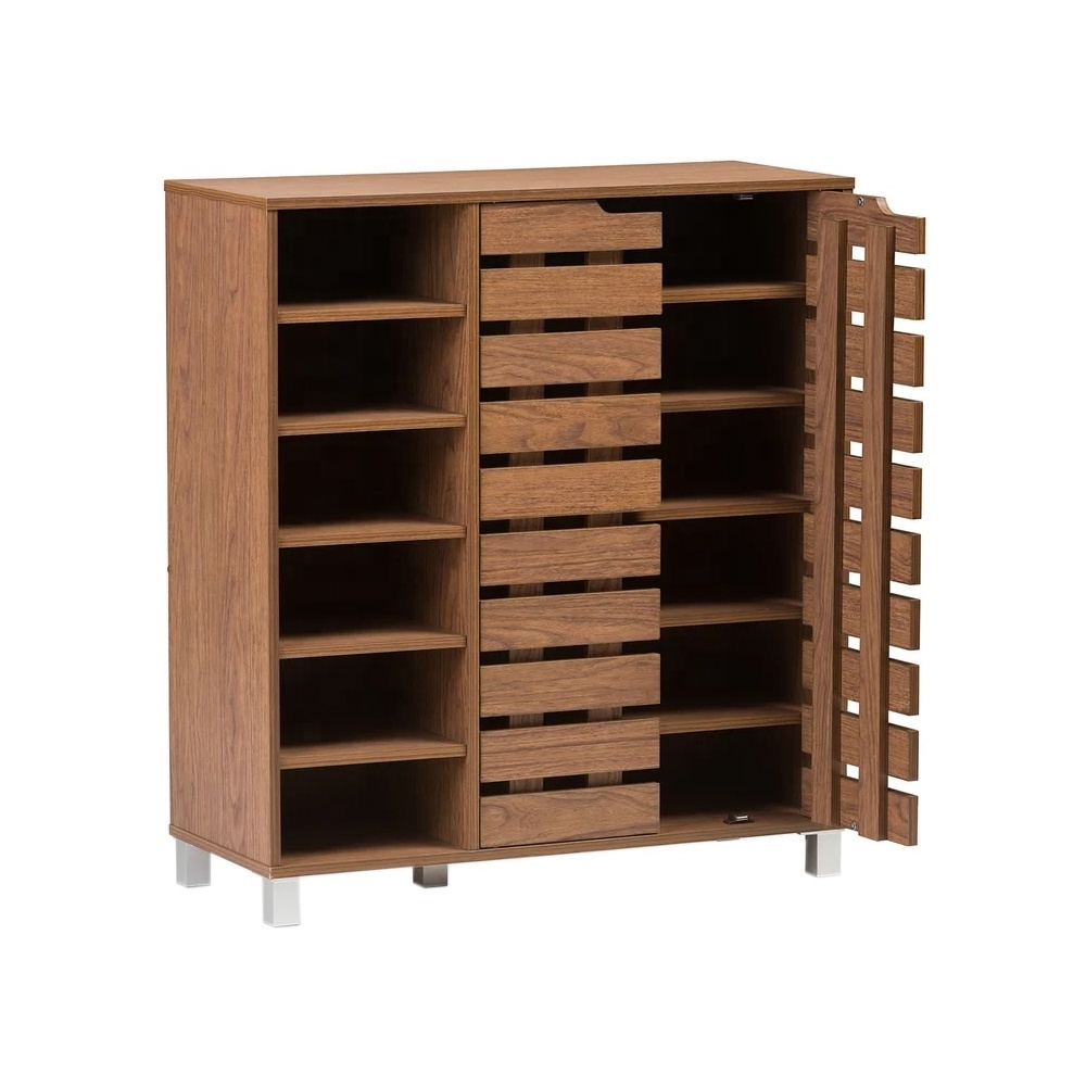 Shoe Rack Storage Cabinet Solid Teak Wood With Natural Finish Labuan