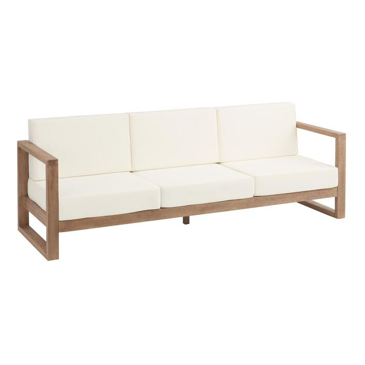 Light Brown Sofa Set Teak Solid Wood Relaxation And Stylish Lounging Outdoor Furniture