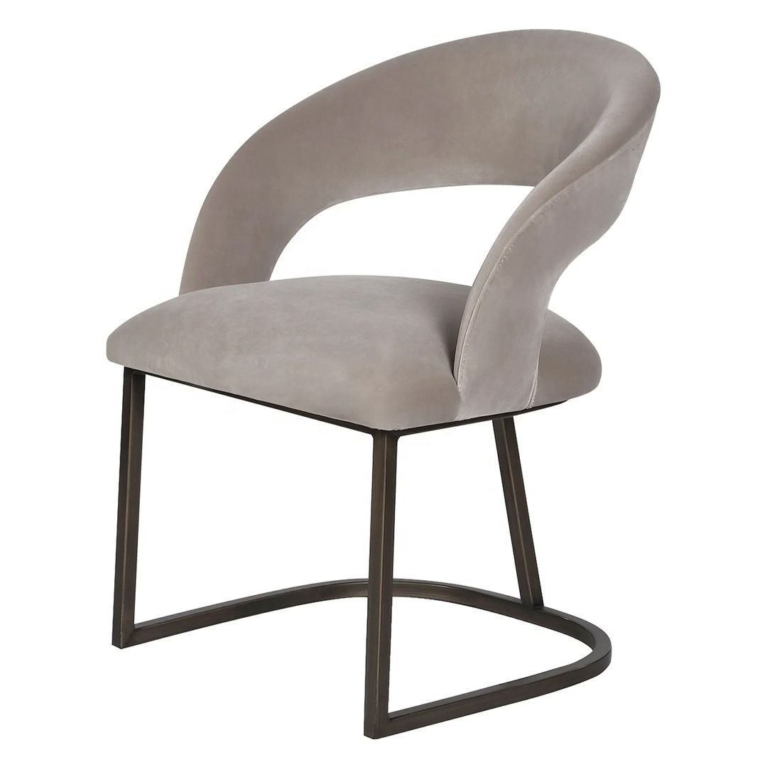 Dining Chair Modern Metal Design With Upholstery For Dining Room Furniture Labuan