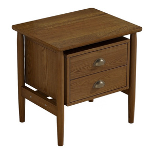 Modern Dark Brown Nightstand With Drawer Solid Teak Wood A Good Attractive Simple and the greatest price.