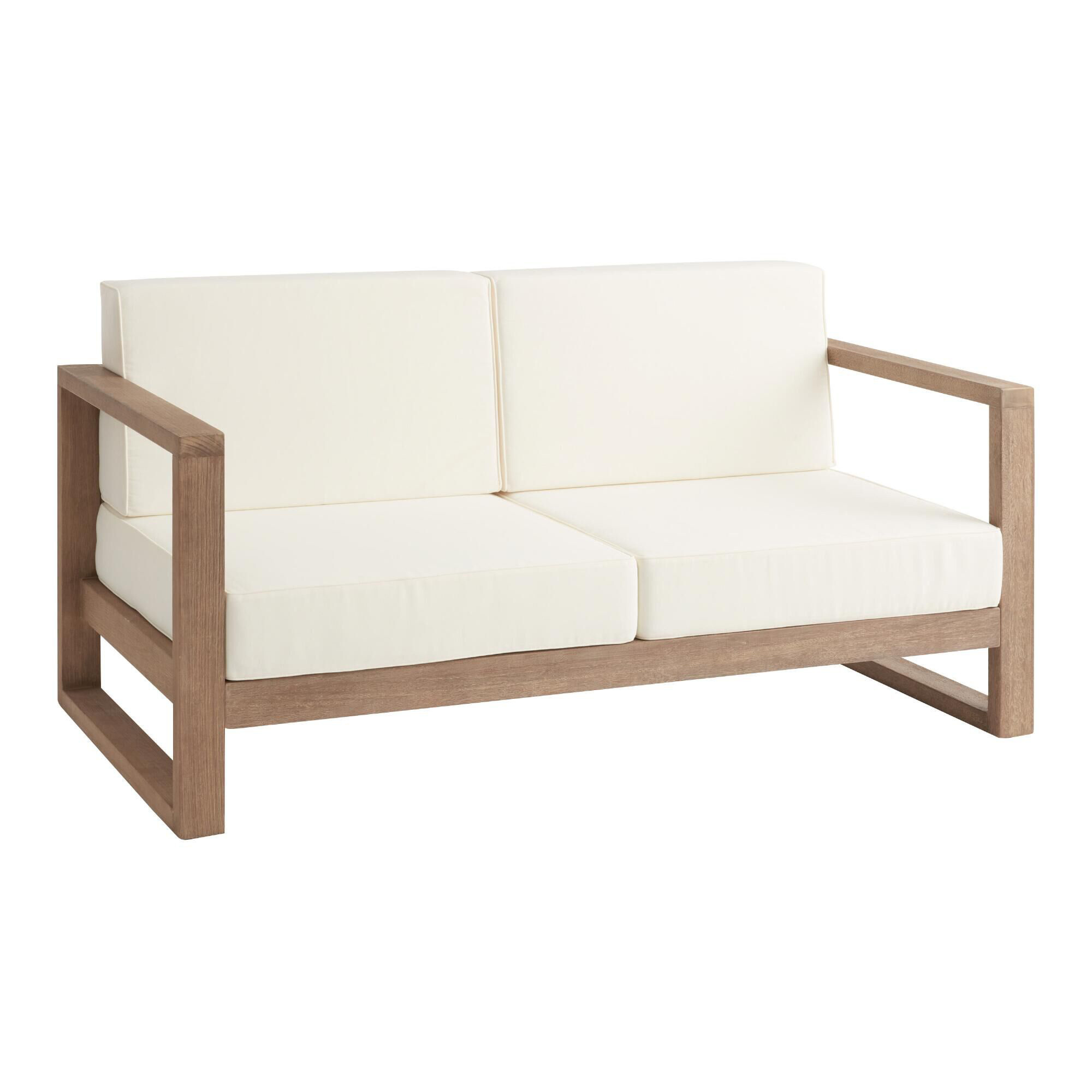 Light Brown Sofa Set Teak Solid Wood Relaxation And Stylish Lounging Outdoor Furniture