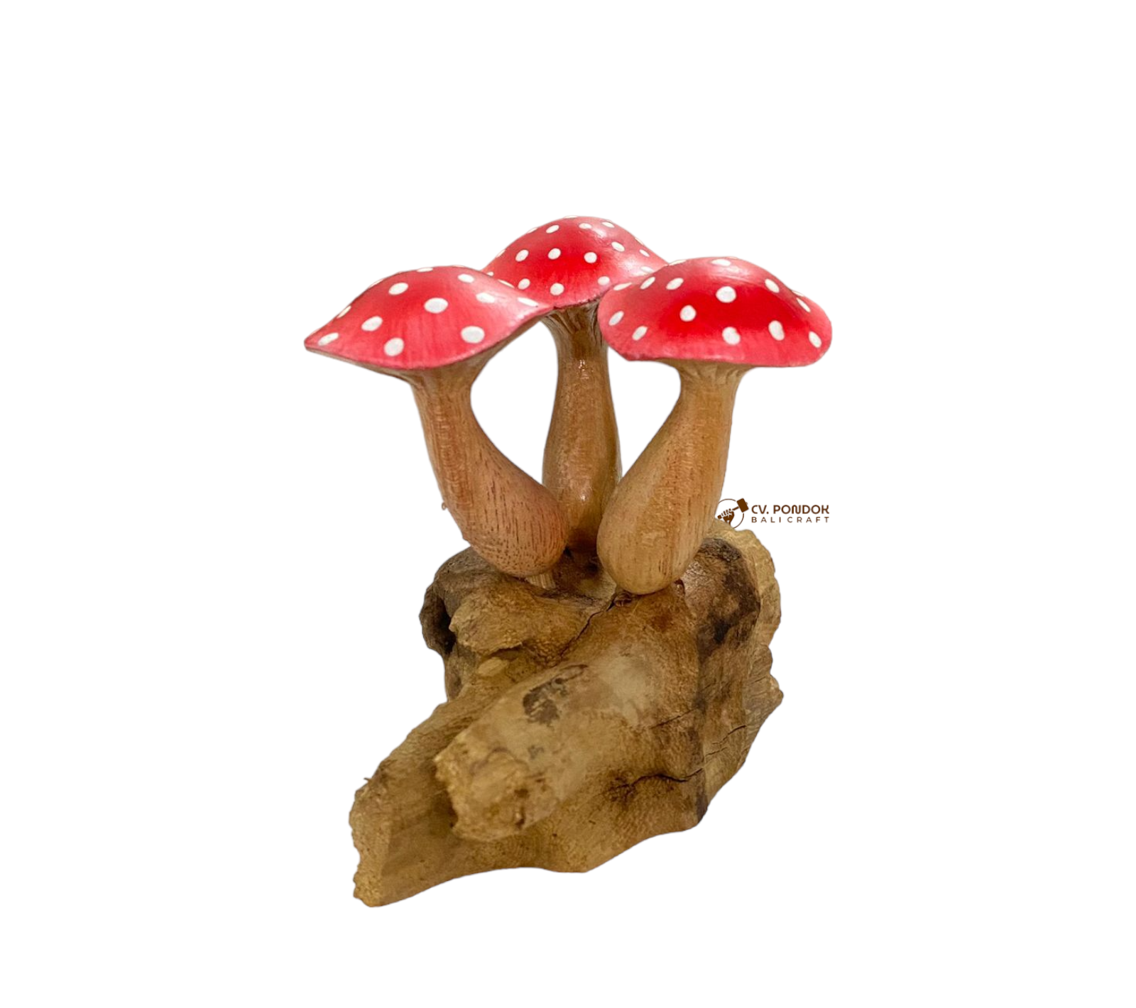 High Quality Home Decoration Wooden Mushroom Size 10cm Handmade Art Product From Bali Indonesia in Driftwood